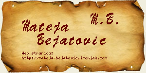 Mateja Bejatović vizit kartica